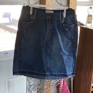 Denim boutique skirt above knee mini